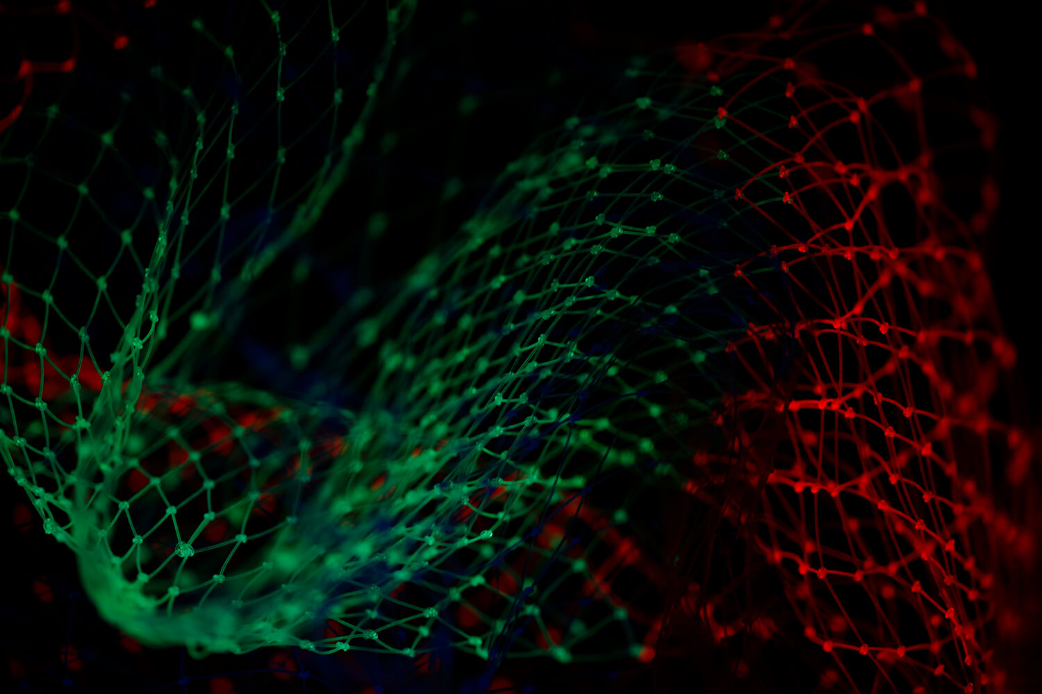 Abstract green and red network illustration