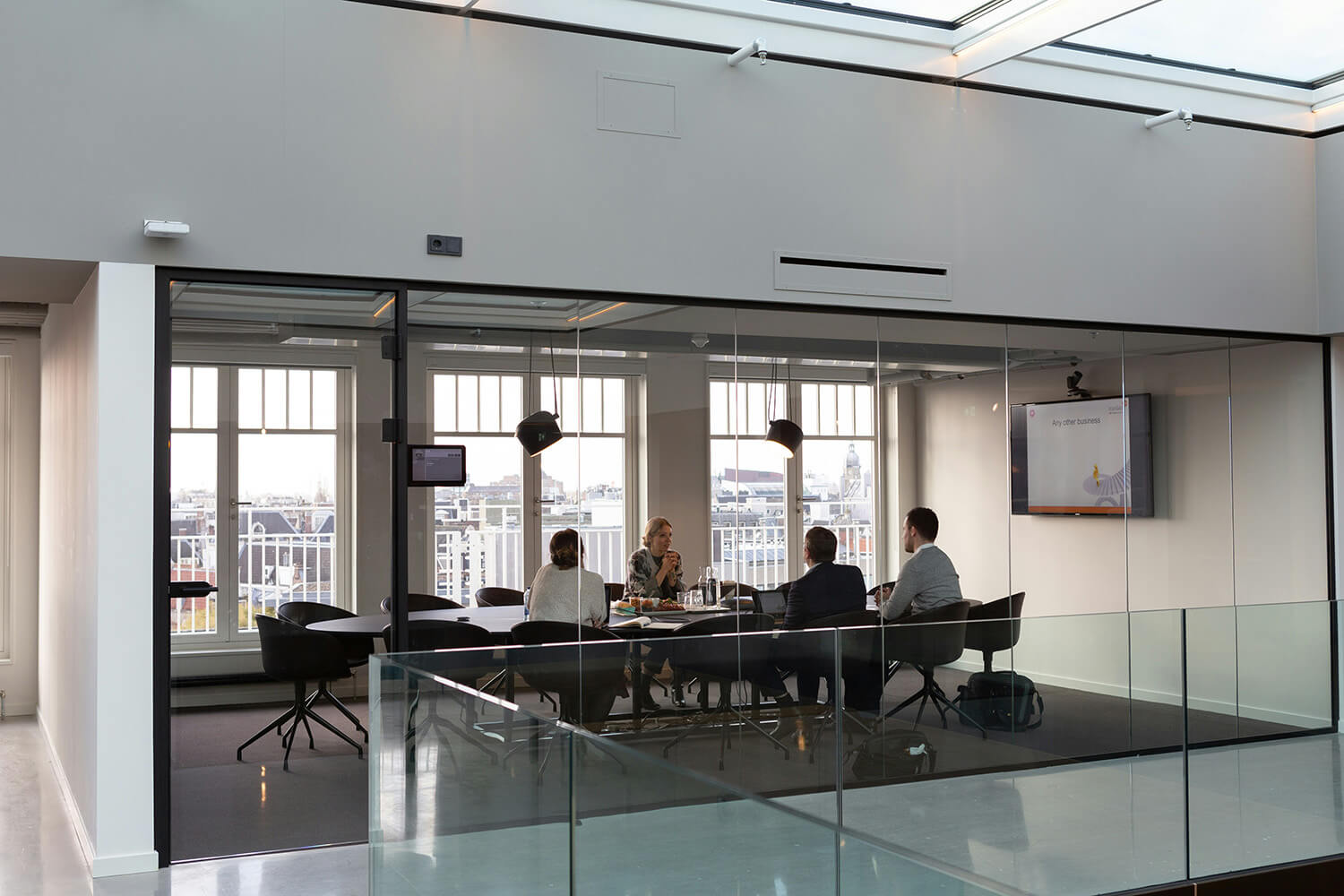 People having a meeting in a meeting room