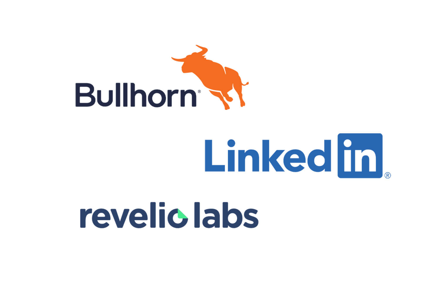 Bullhorn, LinkedIn and revelio labs logos